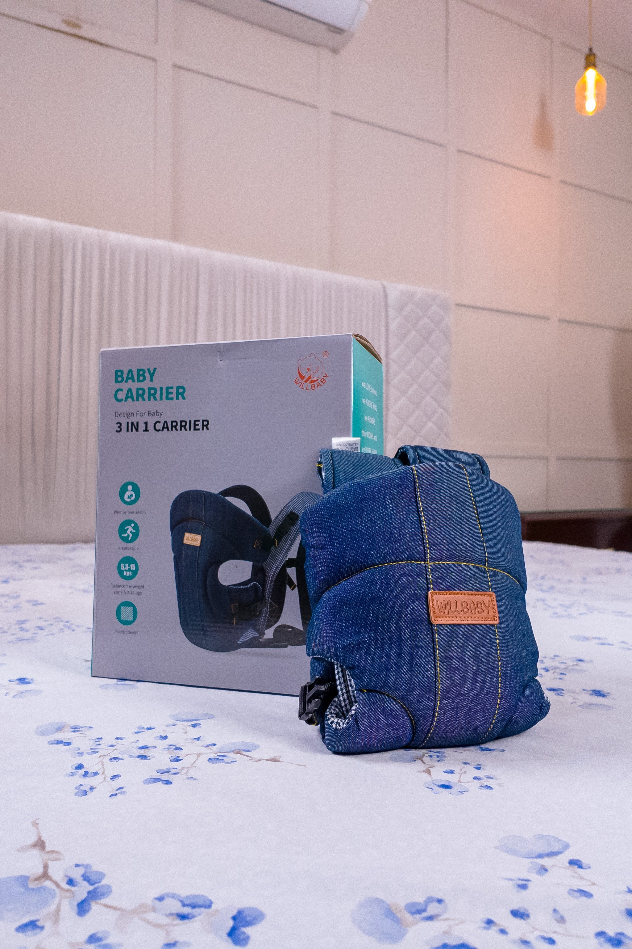 Denim Baby Carrier Belt – Ergonomic & Adjustable Infant Holder